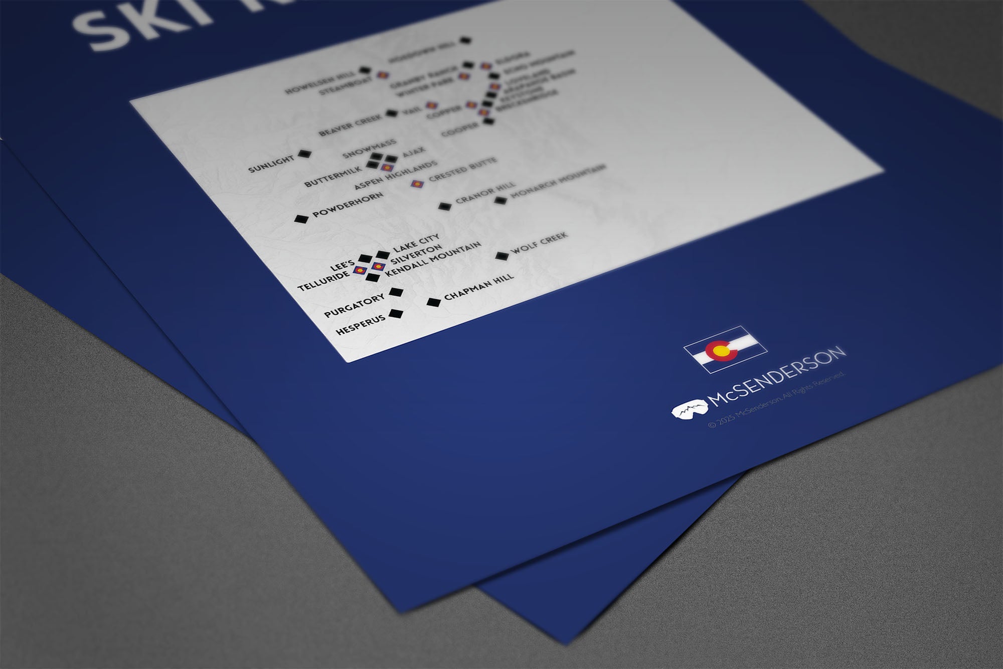 Colorado Ski Resort Scratch-Map