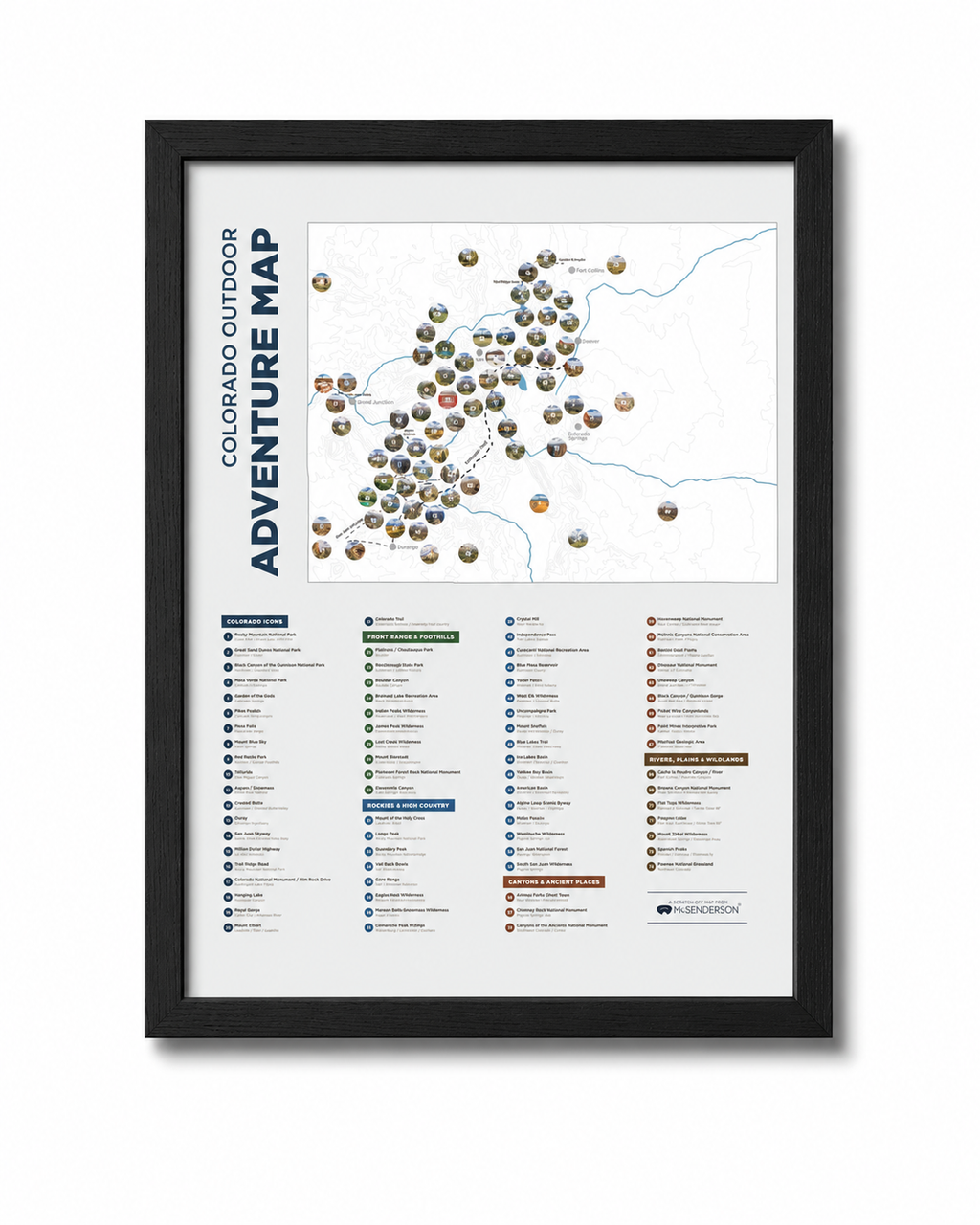 Colorado Outdoor Adventure Scratch-Off Adventure Map