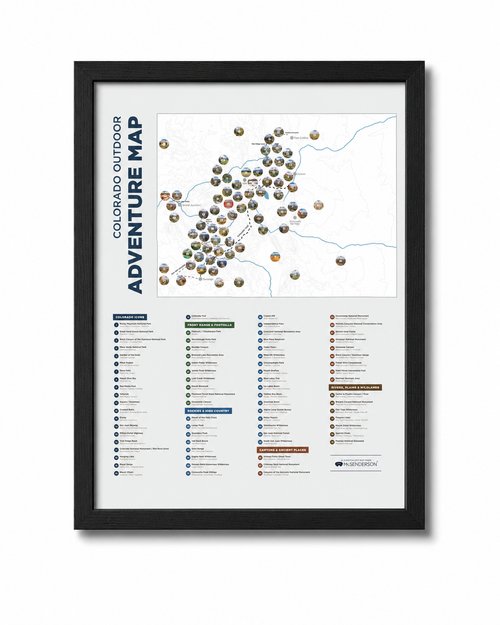 Colorado Outdoor Adventure Scratch-Off Adventure Map