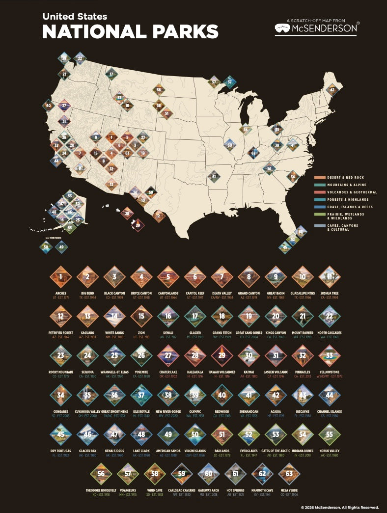 US National Parks Map [Presale]
