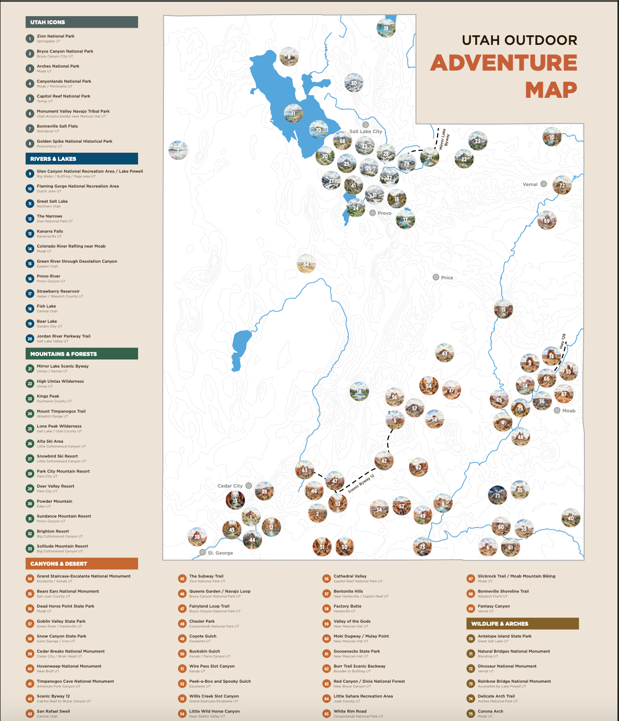 Utah Outdoor Adventure Map [Presale]