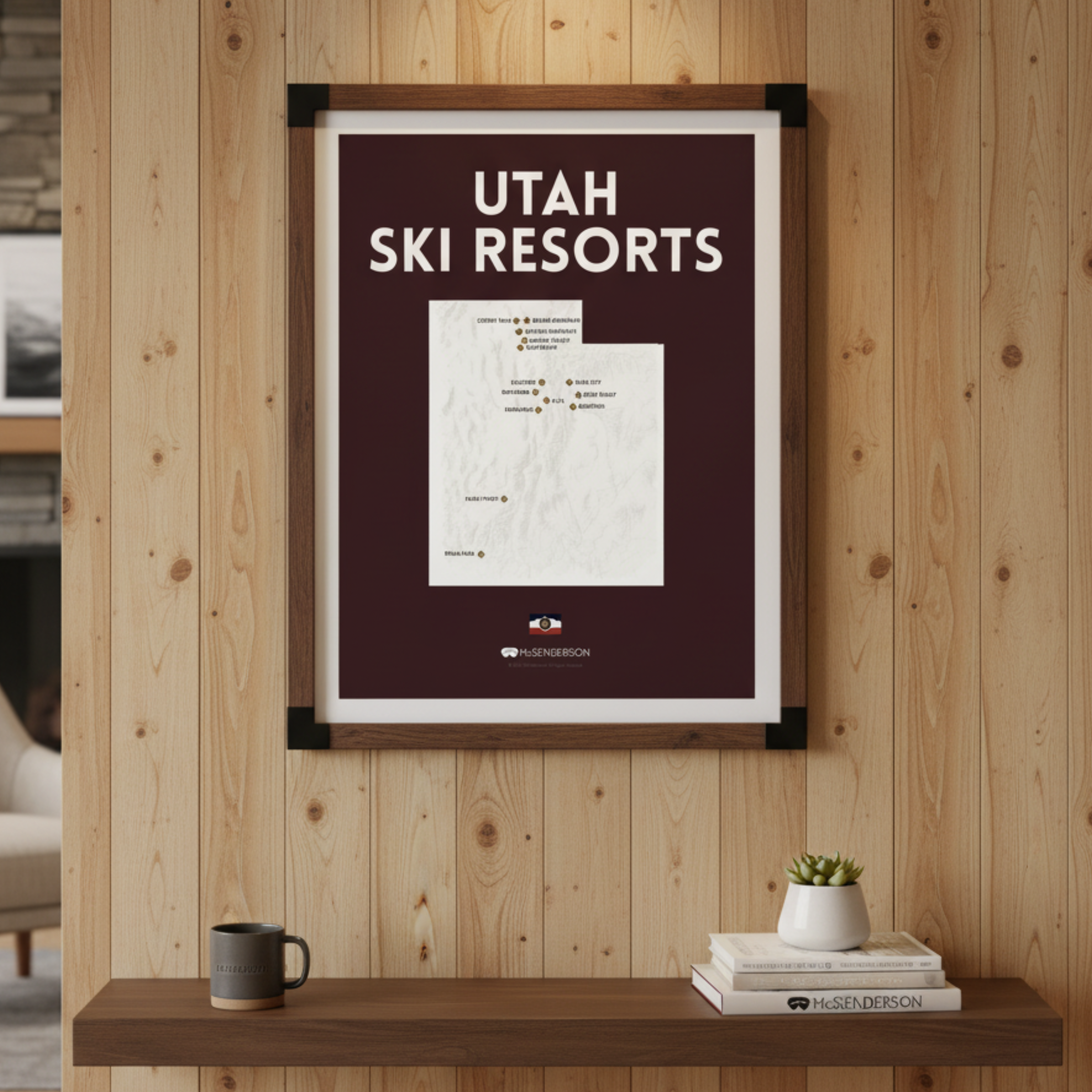 Utah Ski Resorts Scratch-Off Map