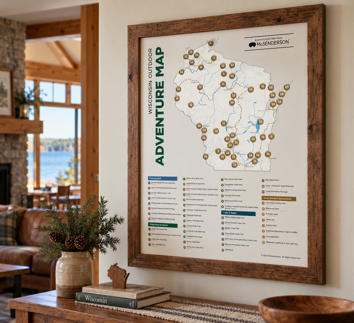 Wisconsin Outdoor Adventure Scratch-Off Poster
