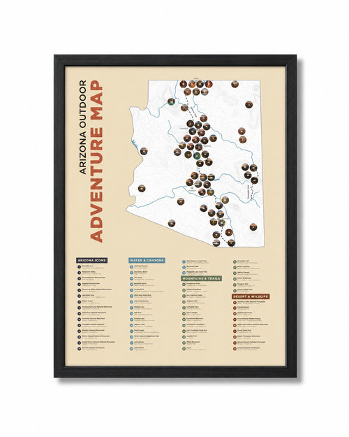 Arizona Outdoor Adventure Scratch- Off Map