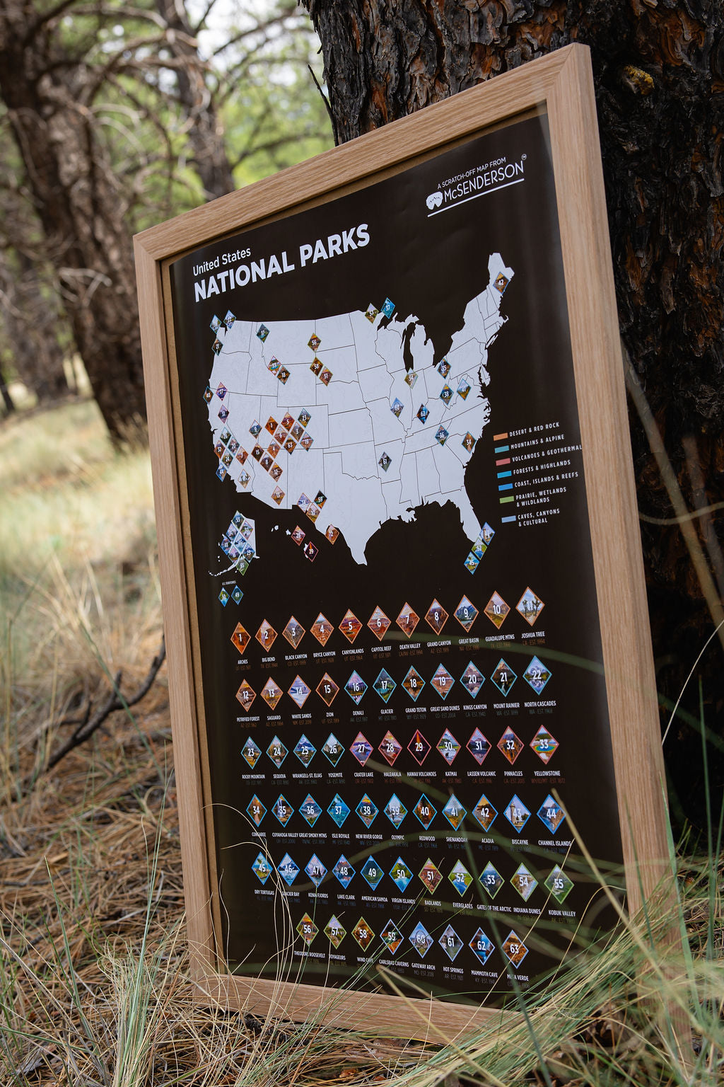 US National Parks Scratch-Off Map