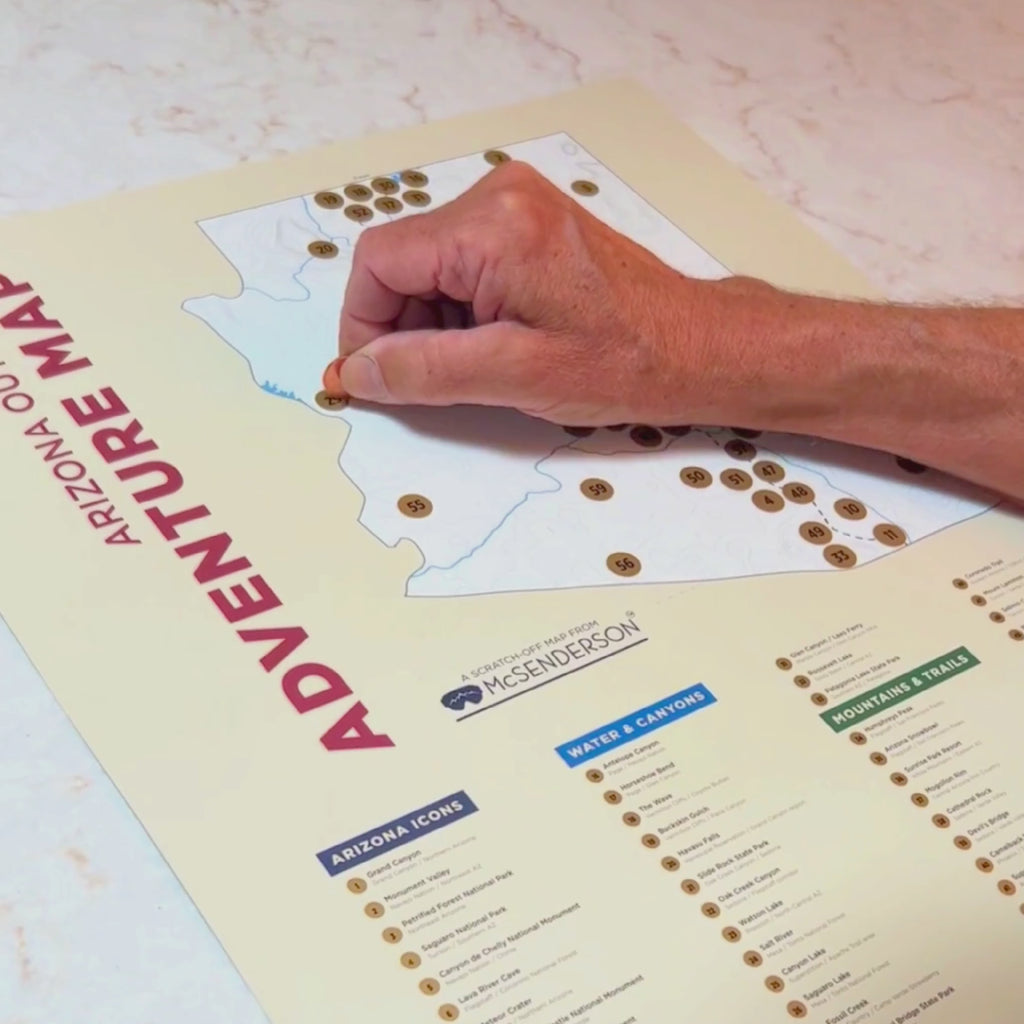 Arizona Outdoor Adventure Scratch-Off Map