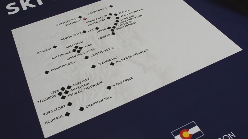 Colorado Ski Resorts Scratch-Off Map